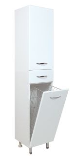 Пенал напольный Onika Модерн 404010 с бельевой корзиной правый 40см белый